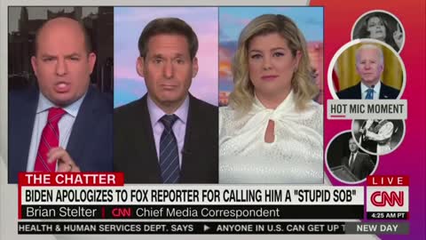 Brian Stelter Claims Biden Definitely Knew Mic Was Hot When He Called Doocy 'Son of a B****'