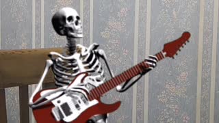Skeleton guitar