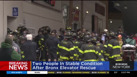 2 rescued after plunging down Bronx elevator shaft