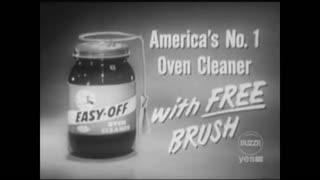 Easy Off Oven cleaner 1960's TV Commercial (sold in jars)
