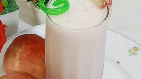 Peach Milkshake Recipe | Fresh peach Milkshake | Peach Juice Recipe#shorts