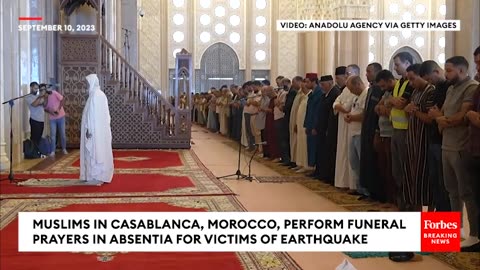 Muslims In Casablanca, Morocco, Perform Funeral Prayers In Absentia For Victims Of Deadly Earthquake