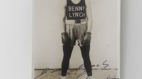 Benny Lynch Autographed photo Scottish boxing world champion