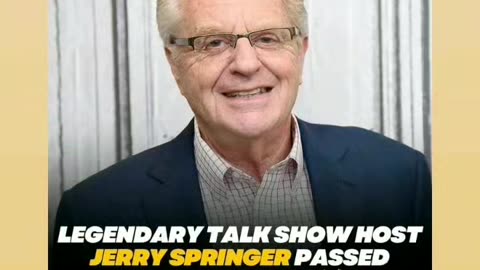 Jerry springer dies at home from cancer rip truly living legend himself and iconic 4/27/23