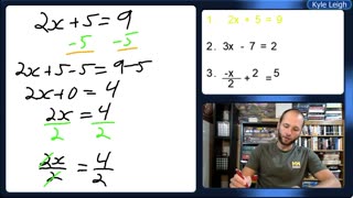 Solving two step algebraic equations