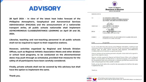 Walang Pasok sa DepEd Public School sa April 29-30, 2024