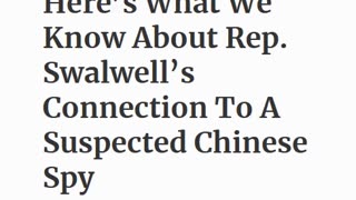 REP ERIC SWALWELL INVOLVED WITH SUSPECTED CHINESE FEMALE SPY> FANG FANG - AUDIO ARTICLE - 5 mins. 12-19-2020.