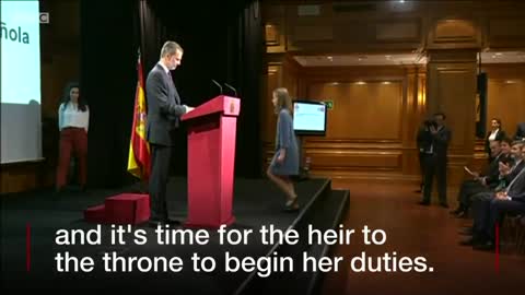 Spain's princess delivers her first speech - BBC News