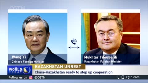 China firmly supports Kazakhstan in maintaining stability, stopping violence