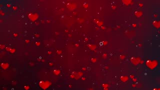 Red heart Love symbol Background Loop video Royalty free footage