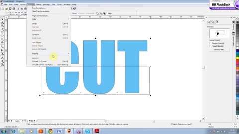 CorelDraw Text cut tutorial