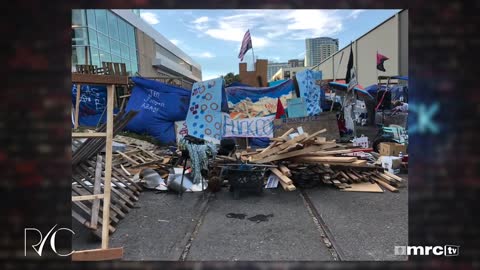 Evicted Anti-ICE Protesters Left Behind Dirty Needles, Feces, and A WALL