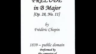 Chopin's PRELUDE in B Major