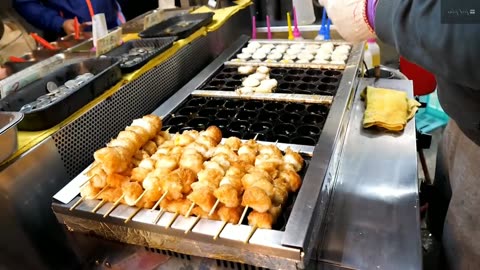 Taiwan street food fried quail egg