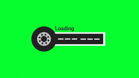 Green screen Loading tire animation, perfect for downloads, games and much more.