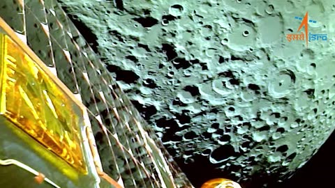 Description: The Moon, as viewed by Chandrayaan-3 during Lunar Orbit Insertion