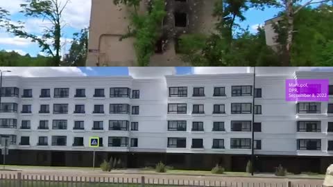'These are the new districts, new houses in Mariupol.'