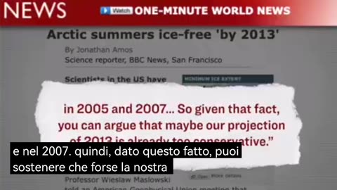 FALSA EMERGENZA CLIMATICA: "Elenco delle 33 previsioni annunciate sulla fine del mondo: tutte mancate"