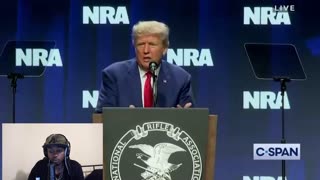 Donald Trump speaks at NRA