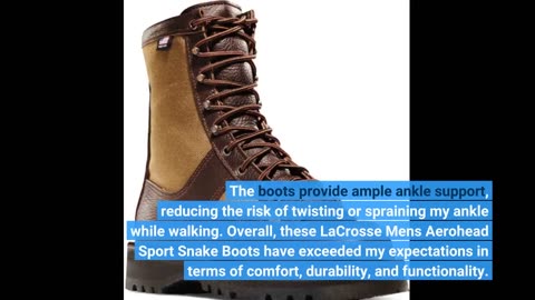 User Comments: LaCrosse Men's Aerohead Sport Snake Boot 17" Mossy Oak Break-up Country Hunting...
