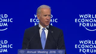 Joe Biden's Full Speech at the World Economic Forum- 2016…. Wake up America!