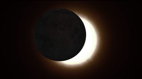 Total solar eclipse animation [Free Stock Video Footage Clips]