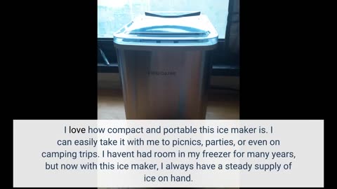 Frigidaire EFIC123-SS Counter Top Maker, Produces 26 pounds Ice per Day, Stainless Steel, Stain...