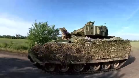 NATO tanks in Ukraine battlefield