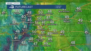 Mostly cloudy and cool Monday, with scattered PM showers