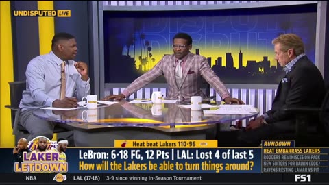 UNDISPUTED Fire Darvin Ham - Skip Bayless reacts Lakers fall to Heat 110-96, 3rd straight loss