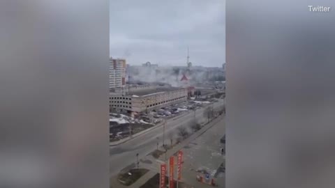 Cluster munitions being used near shopping centre in Kharkiv