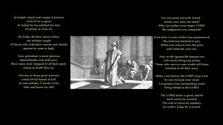 Psalm 76 v1-7 of12 "In Judah’s land God’s name is known; in Isr’el he is great." Tune: Montrose