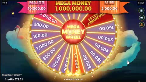 Going for a $1,000,000 Win - Jackpot Wheel on the Mega Money Wheel Slot