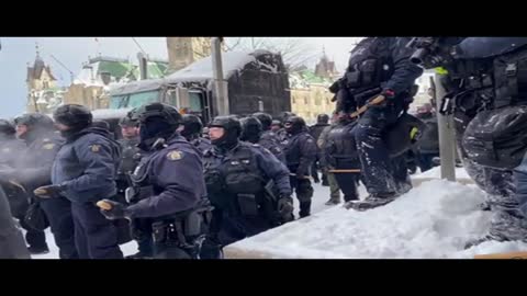 Sat Feb 19 Police Move in on Protesters for Freedom Canada SHARE