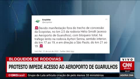 Protesto impede acesso ao aeroporto de Guarulhos, em SP | AGORA CNN