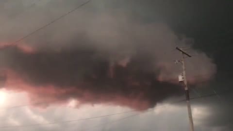 Scary Rotating Storm Cloud Forming In Texas