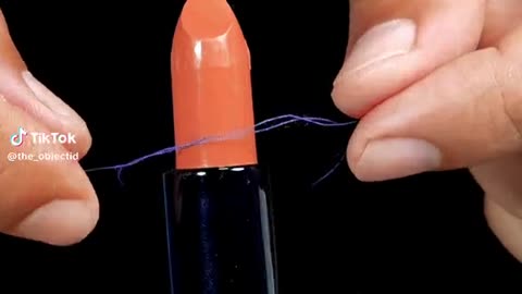 How to summon a demon ) #lipstick #satisfying #closeup #zoomin #information #macro #science #cuting