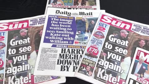 Absent royal Kate finally appears in UK newspaper