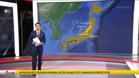 Japan issues tsunami warning after earthquake