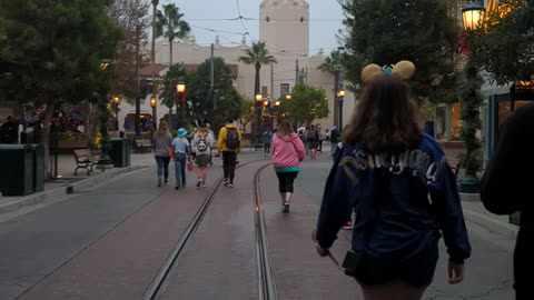 Walking into California adventure