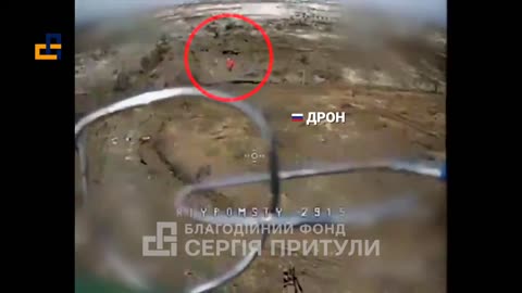Ukrainian Drones Smashing into Russian Armored Car and APCs