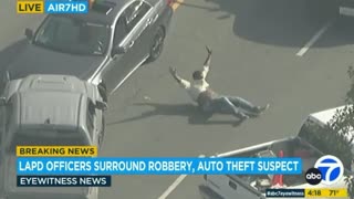 WILD: Grand Theft Auto Suspect Surrenders To Police In The CRAZIEST Way Possible