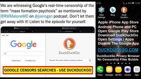 DuckDuckGo Vs Google Censorship