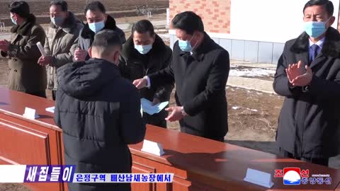 Moving into New Houses at Paesan Vegetable Farm in Unjong District