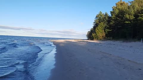 Cheboygan State park beach walk