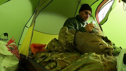 In the Naturehike cloudpeak 2 tent. DARTMOOR March 2023