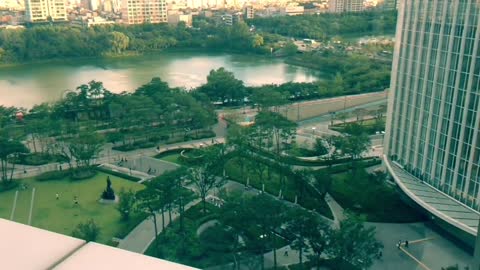 서울 석촌호수 풍경 Landscape with Seokchon Lake in Seoul