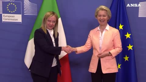 Giorgia Meloni incontra Ursula von der Leyen