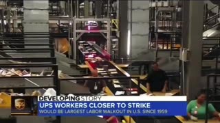 UPS workers on strike