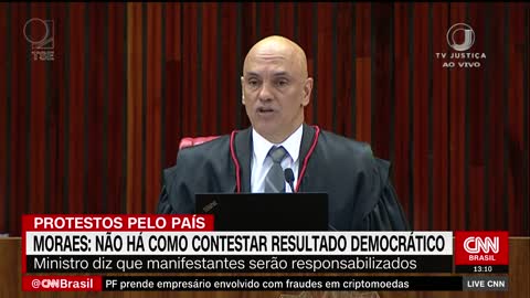 "Não há como contestar resultado democrático", diz Alexandre de Moraes